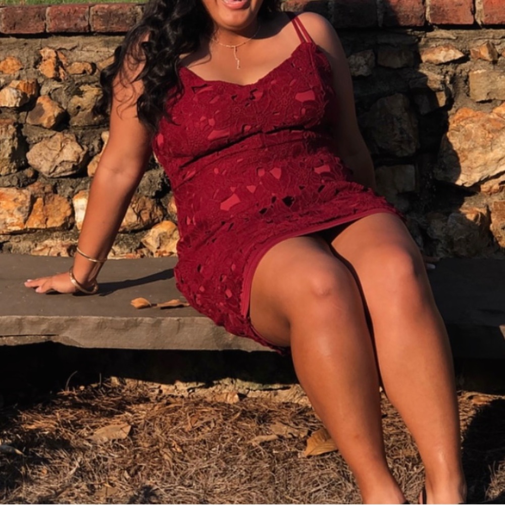 Charlotte Russe burgundy deep red sleeveless mini dress